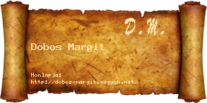 Dobos Margit névjegykártya